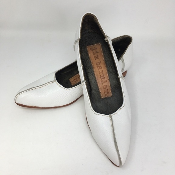 Jim Barnier Shoes Flats Skimmers White Leather 7.5 - Picture 12 of 12